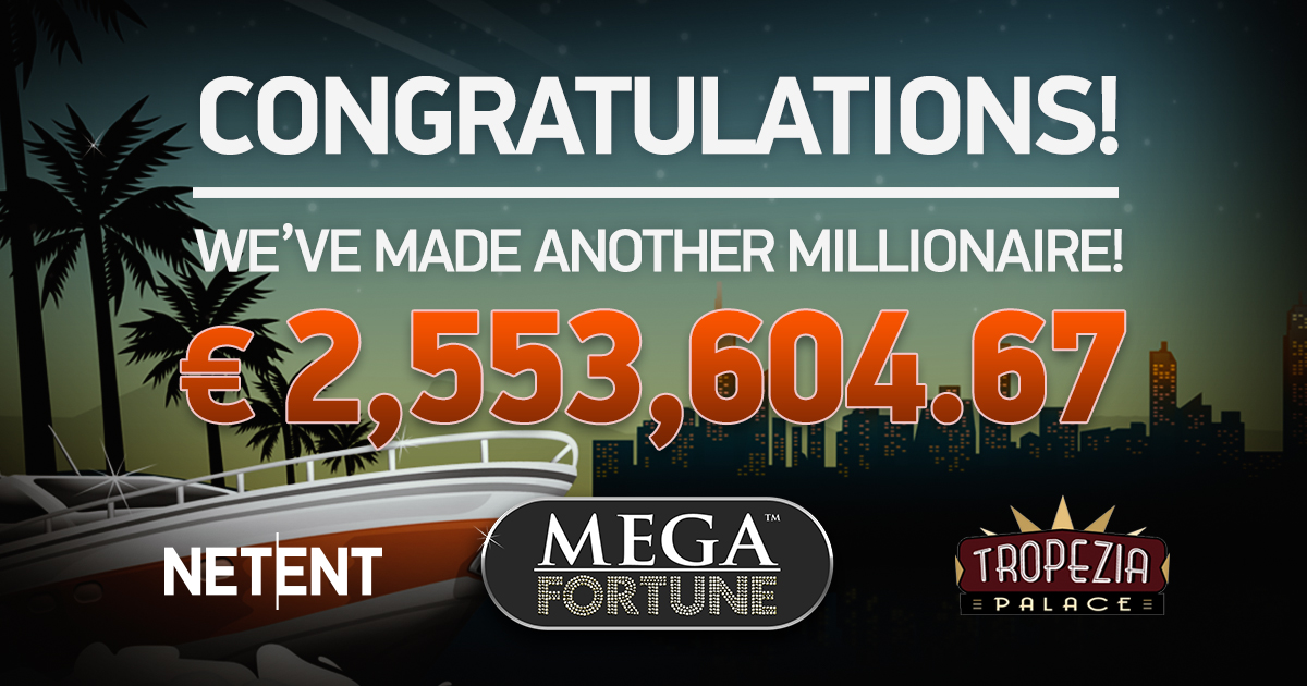 NetEnt’s Mega Fortune™ slot secures SlotMillion’s first ever millionaire