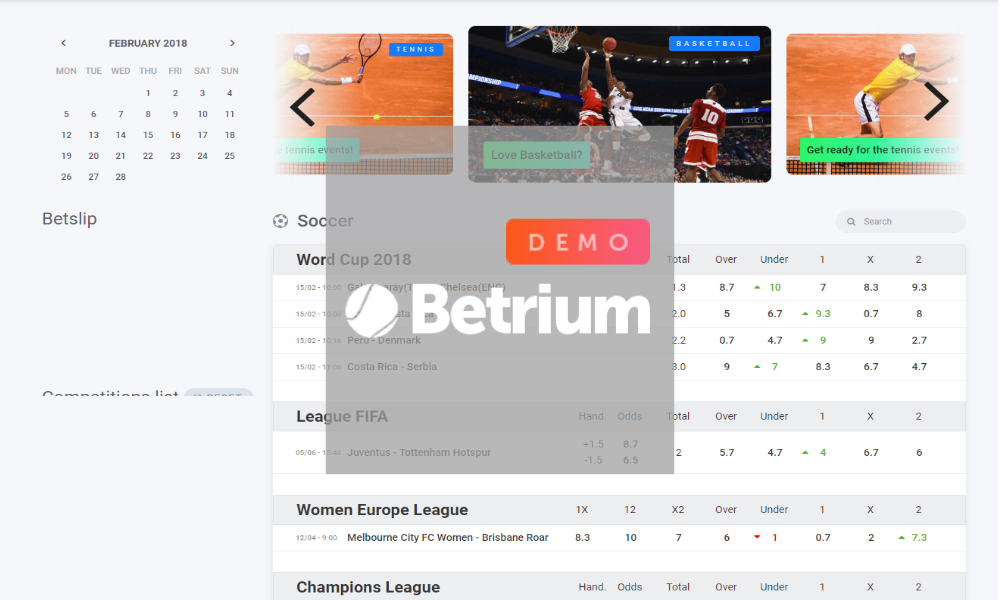 Betrium Launches Worldwide Bookmaker and Betting Exchange Demo Platform