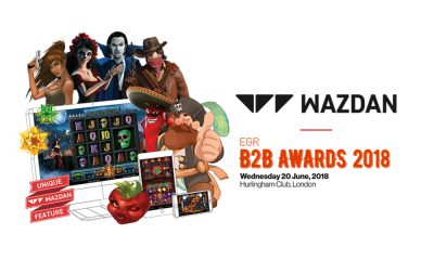 Wazdan shortlisted for EGR B2B Awards