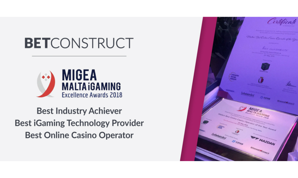 BetConstruct wins three awards at Malta's iGaming Excellence Awards