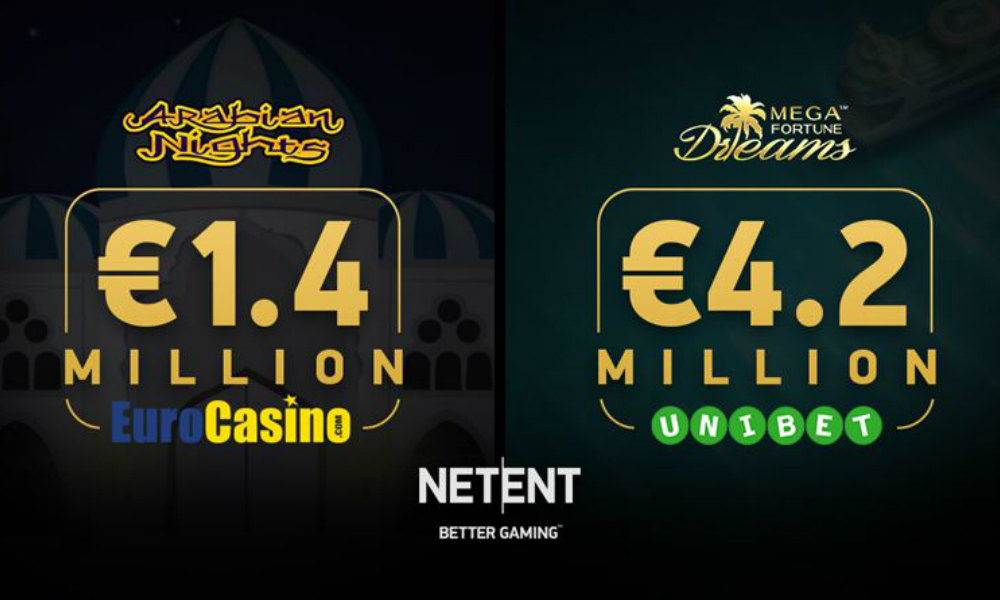 NetEnt games deliver more seven-figure prizes through Arabian Nights™ and Mega Fortune Dreams™