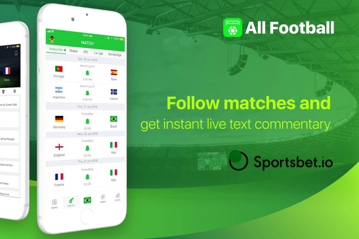 Sportsbet.io and All Football App in Landmark Partnership