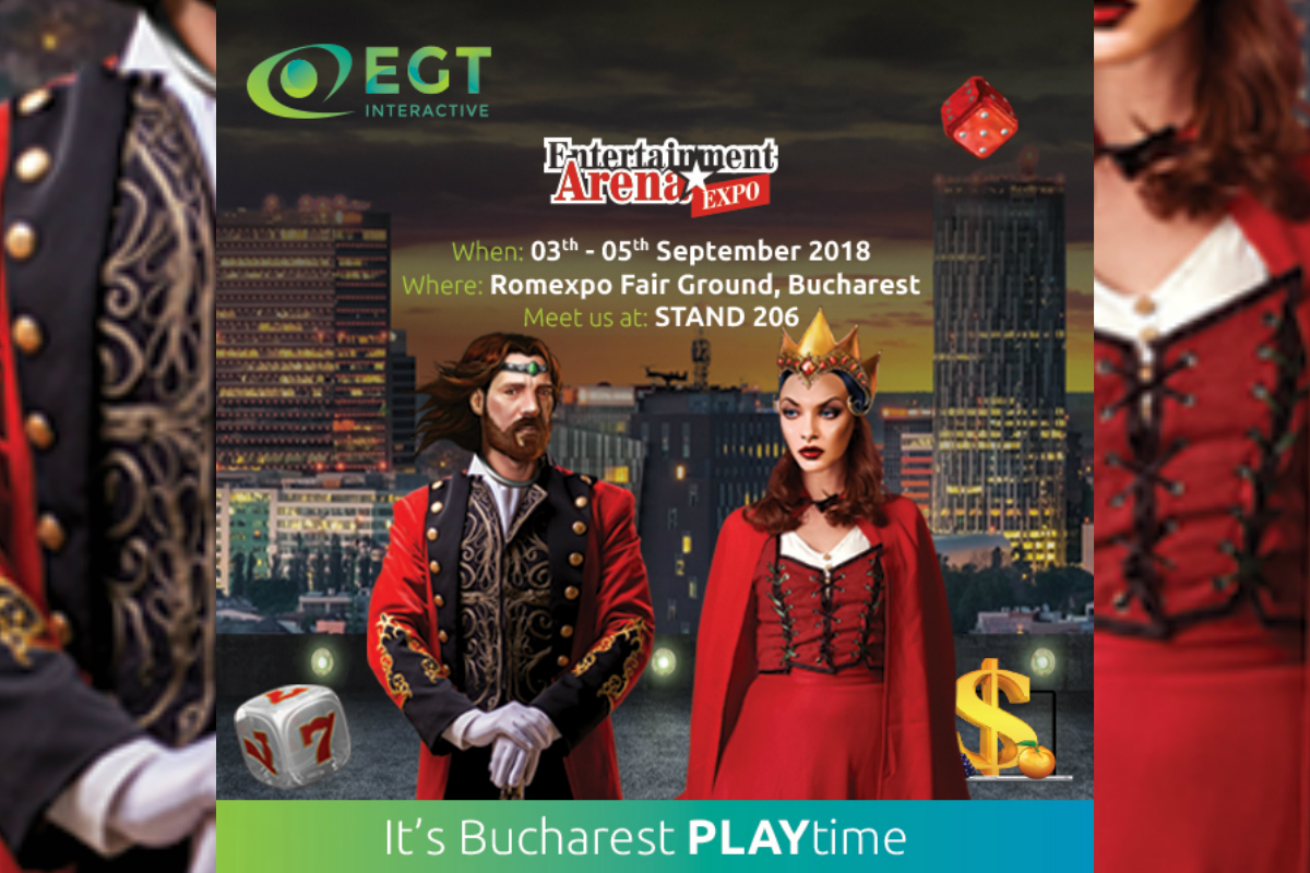 EGT Interactive at Entertainment Arena Expo, Romania Stand 206, ROMEXPO Fair Ground, Bucharest 3th - 5th of September