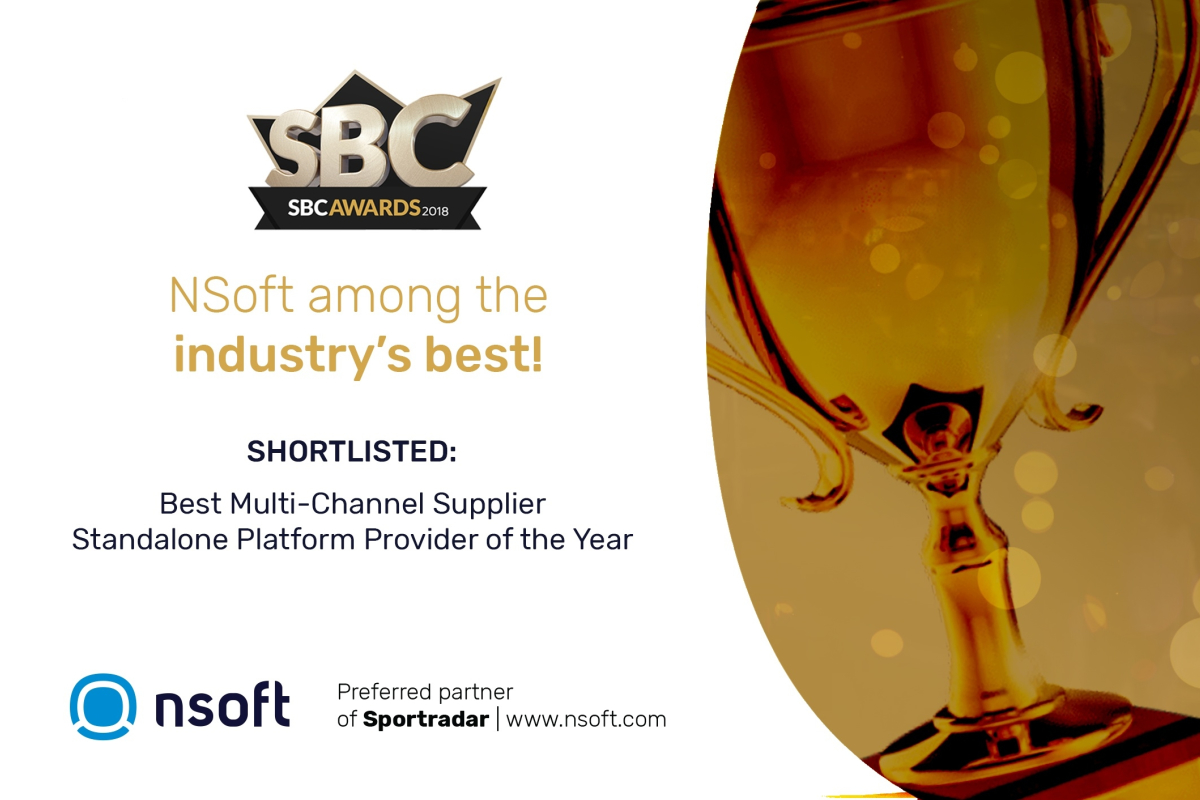 NSoft is shortlisted to SBC Awards 2018