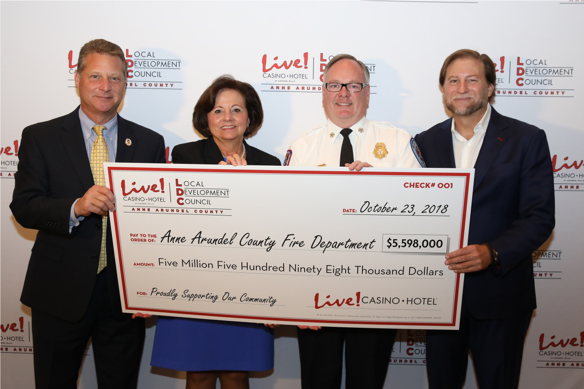 The Cordish Companies' Live! Casino & Hotel And The Anne Arundel County Local Development Council Award $19 Million In Local Impact And Community Grants For FY2019
