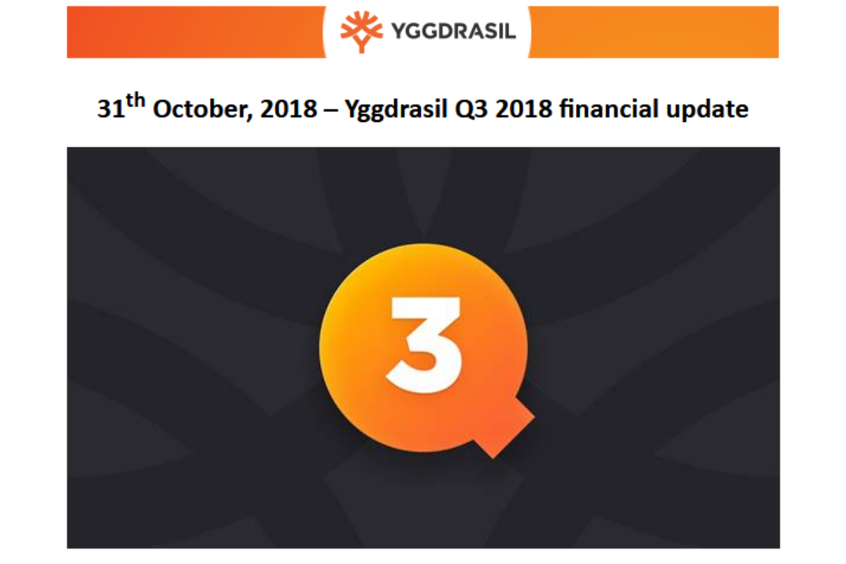 Yggdrasil Q3 2018 financial updat