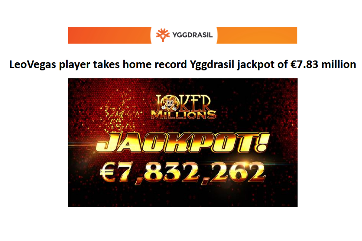 LeoVegas player takes home record Yggdrasil jackpot of €7.83 million