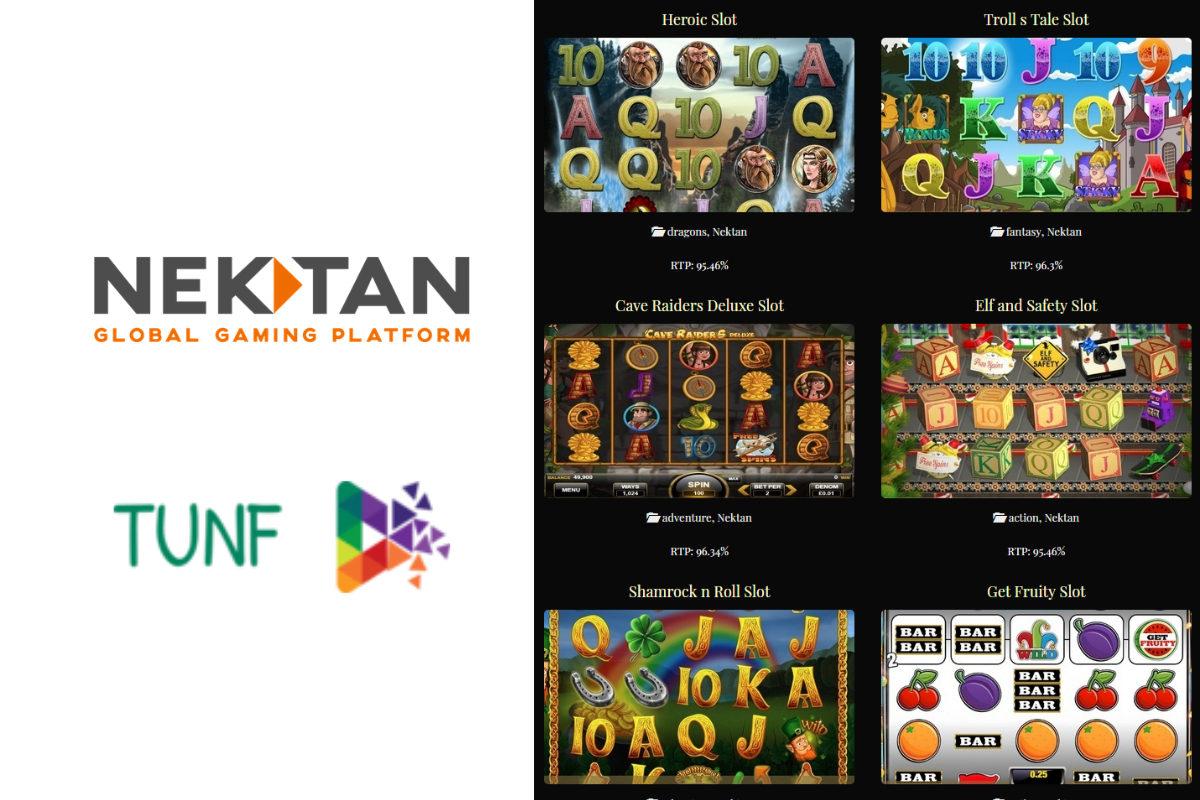 Nektan Games Now Available for Slot Machine Players at Tunf.com Online Casino