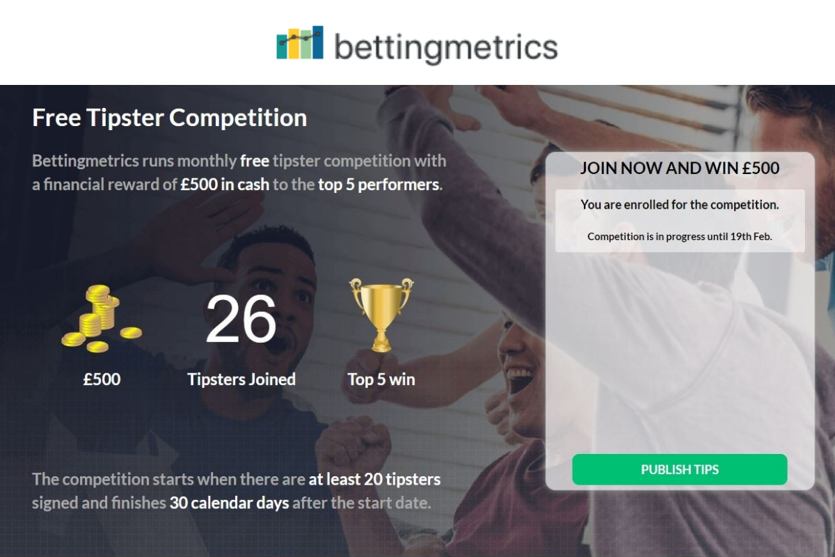 Bettingmetrics launches market place with free tipster competition to connect professional sports bettors with regular punters!