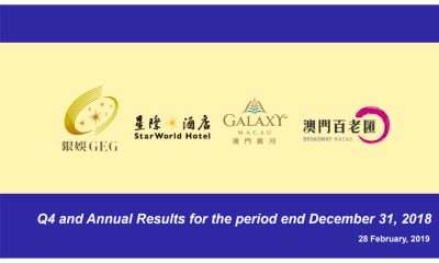 Galaxy Entertainment Group Announces Q4 & Annual Results 2018