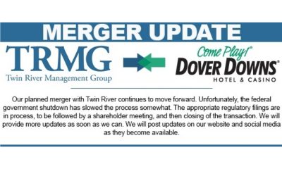 Dover Downs Special Meeting to Approve Merger with Twin River Scheduled for March 26, 2019