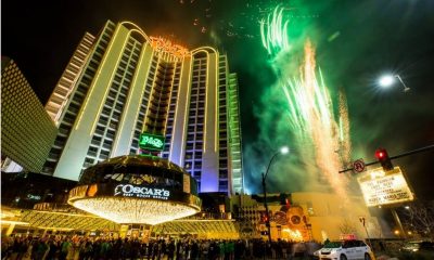Plaza Hotel & Casino celebrates St. Patrick’s Day with green fireworks and dome party