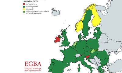 EGBA Publishes Overview Map Of Europe’s Online Gambling Licensing Regimes
