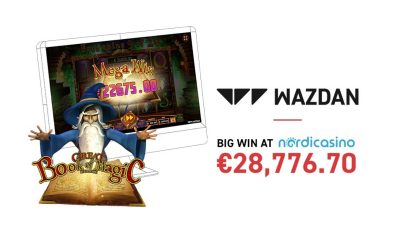 Big Win on Wazdan's Great Book of Magic Deluxe at Nordicasino