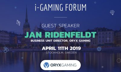 ORYX Confirmed to speak at the 11th i-Gaming Forum