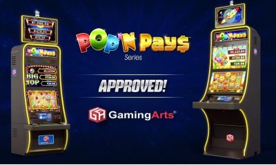 , Gaming Arts Celebrates Company Milestones with Approval of its Pop'N Pays™ Video Reels and Record Number of Cabinet Orders