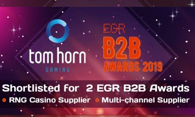 Tom Horn Gaming Earns Double EGR B2B Awards Nomination