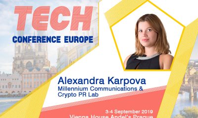 The Growing Use of Blockchain by Start-ups and SMEs with Alexandra Karpova (Co-Founder & CEO at Millennium Communications) at TCE2019 Prague
