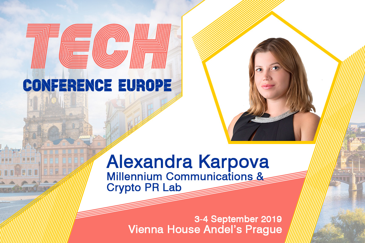 The Growing Use of Blockchain by Start-ups and SMEs with Alexandra Karpova (Co-Founder & CEO at Millennium Communications) at TCE2019 Prague