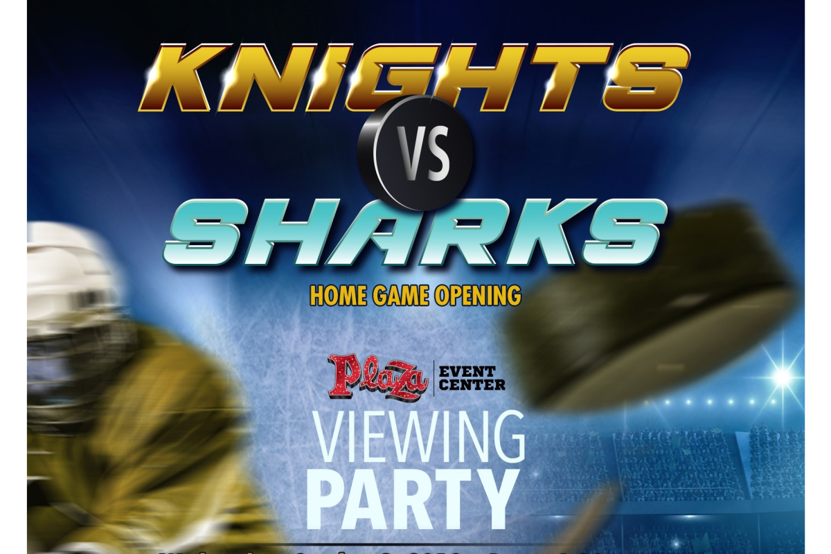 Vegas Golden Knights home opener viewing party at the Plaza Hotel & Casino