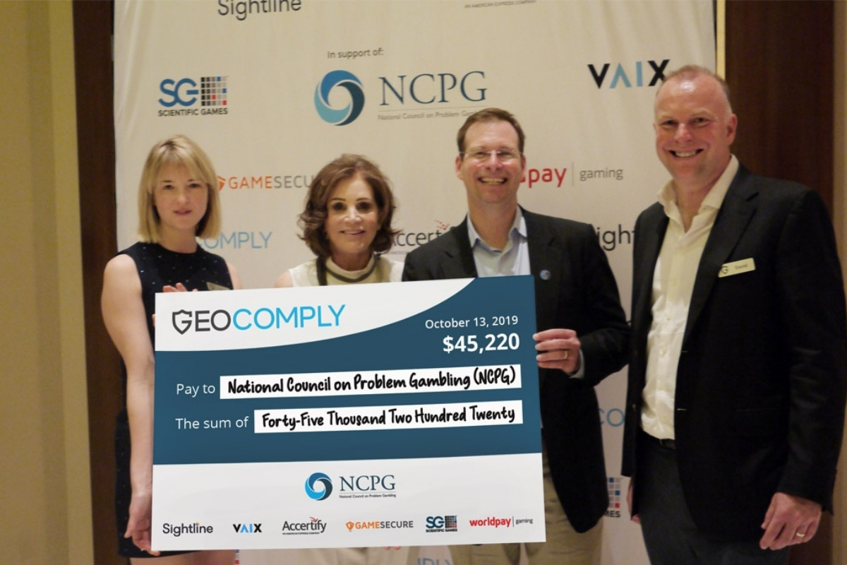 GeoComply, Industry Partners and Guests Donate Over $45K to the National Council on Problem Gambling at G2E Fundraising Event