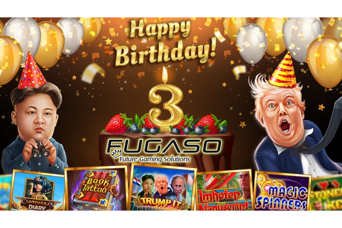 Fugaso celebrate 3 years of innovation, growth and spinning reels with a raft of new content