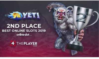 9k Yeti Awarded 2nd BEST ONLINE SLOT 2019!