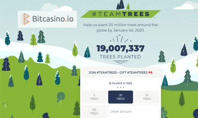 Bitcasino.io champions crypto-community in #teamtrees movement donating over $100k