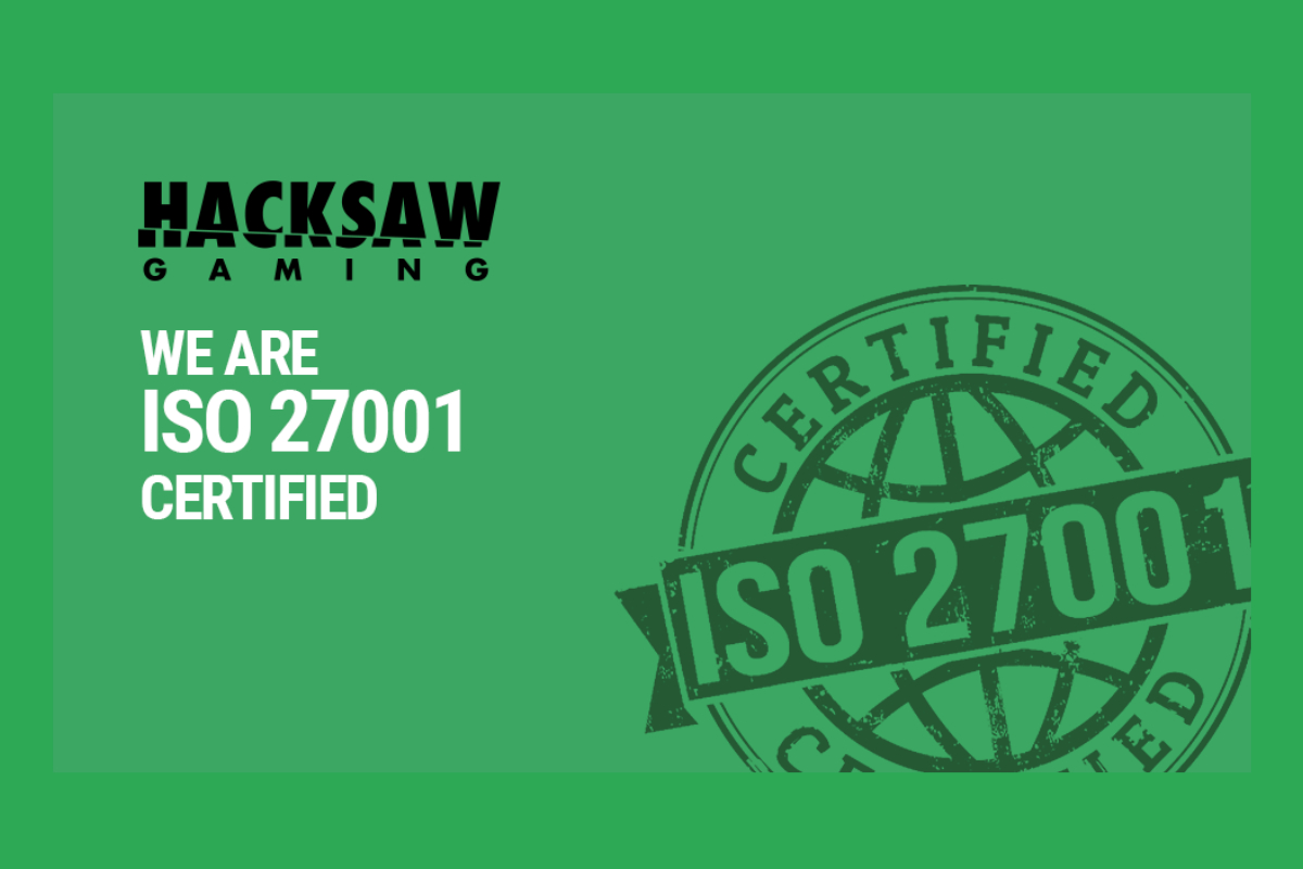 Hacksaw Gaming has been ISO certified!