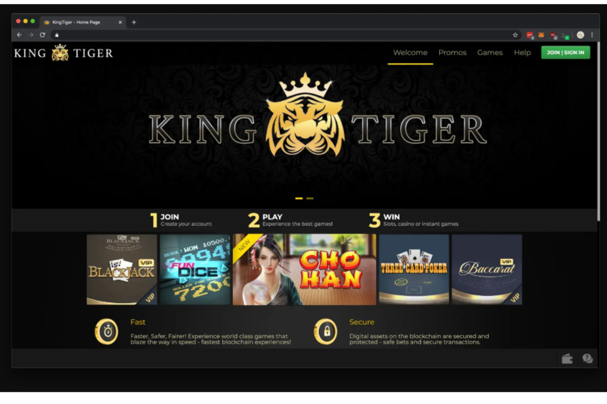 KingTiger.io latest brand to go live on the FunFair platform