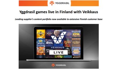 Yggdrasil games live in Finland with Veikkaus