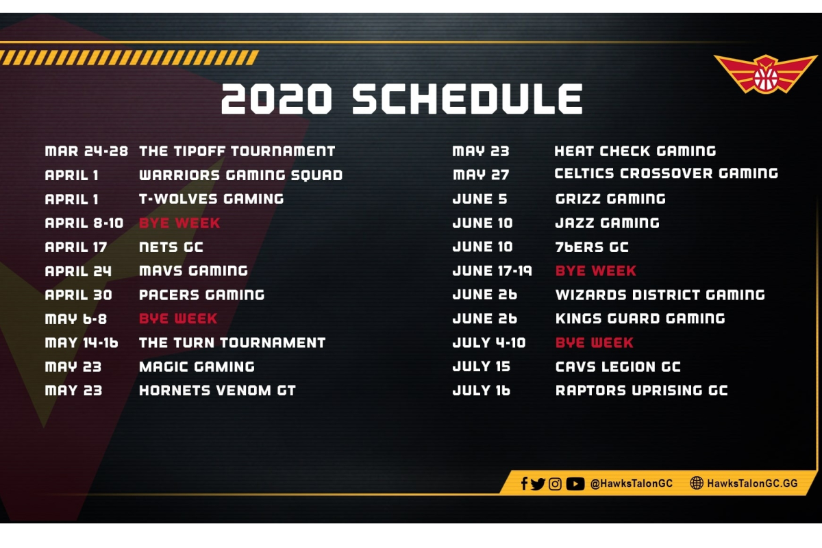 Hawks Talon Gaming Club Announces 2020 Schedule