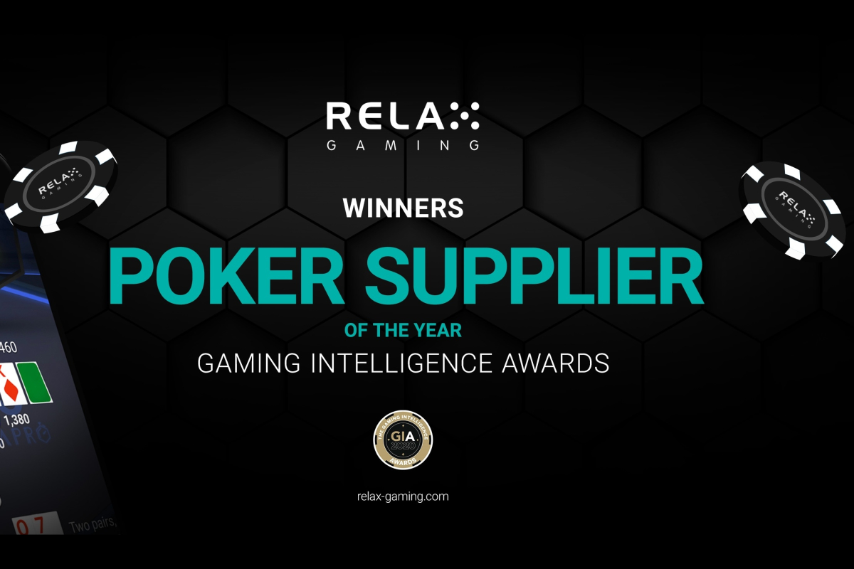 Relax Gaming crowned as Poker Supplier of the Year at Gaming Intelligence Awards