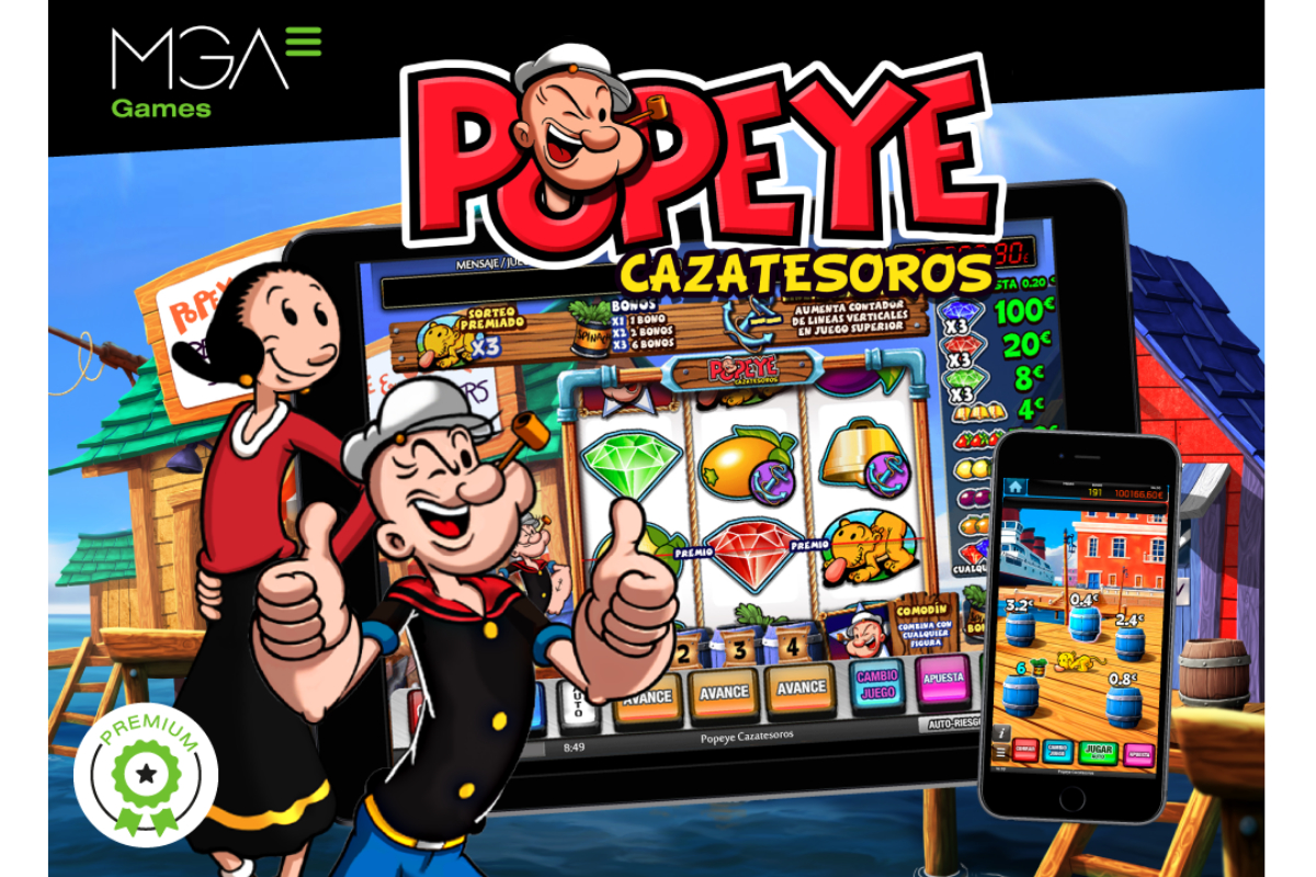 Popeye, cazatesoros disembarks in Spanish online casinos