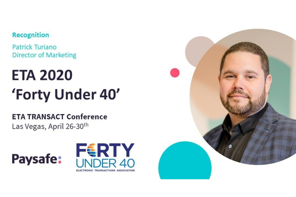 ETA recognizes Paysafe leader in 2020 ‘Forty Under 40’