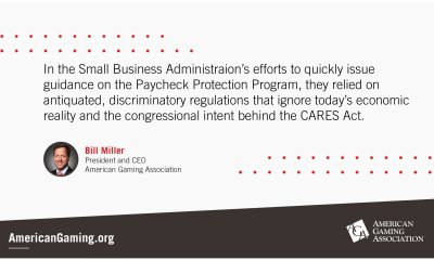 AGA CEO Statement on the SBA’s Interim Guidelines for the Paycheck Protection Program