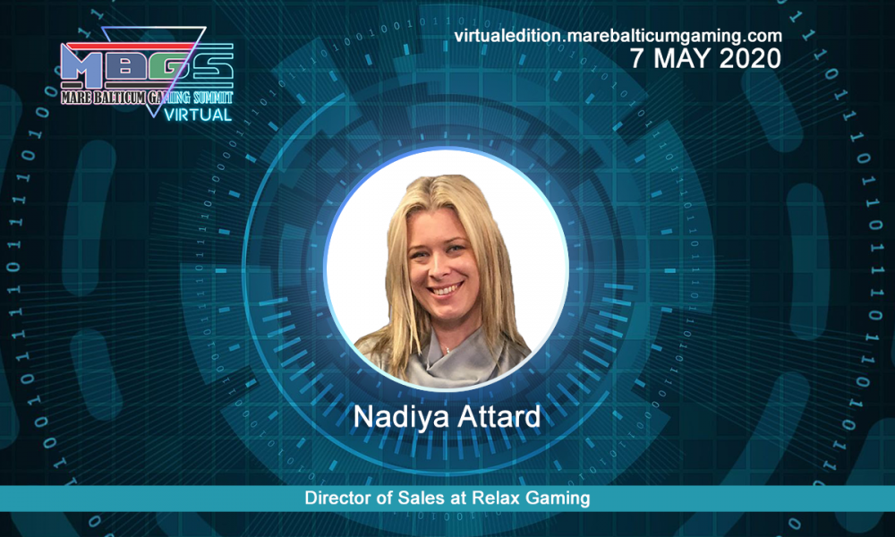 #MBGS2020VE announces Nadiya Attard, Director of Sales at Relax Gaming, among the speakers.