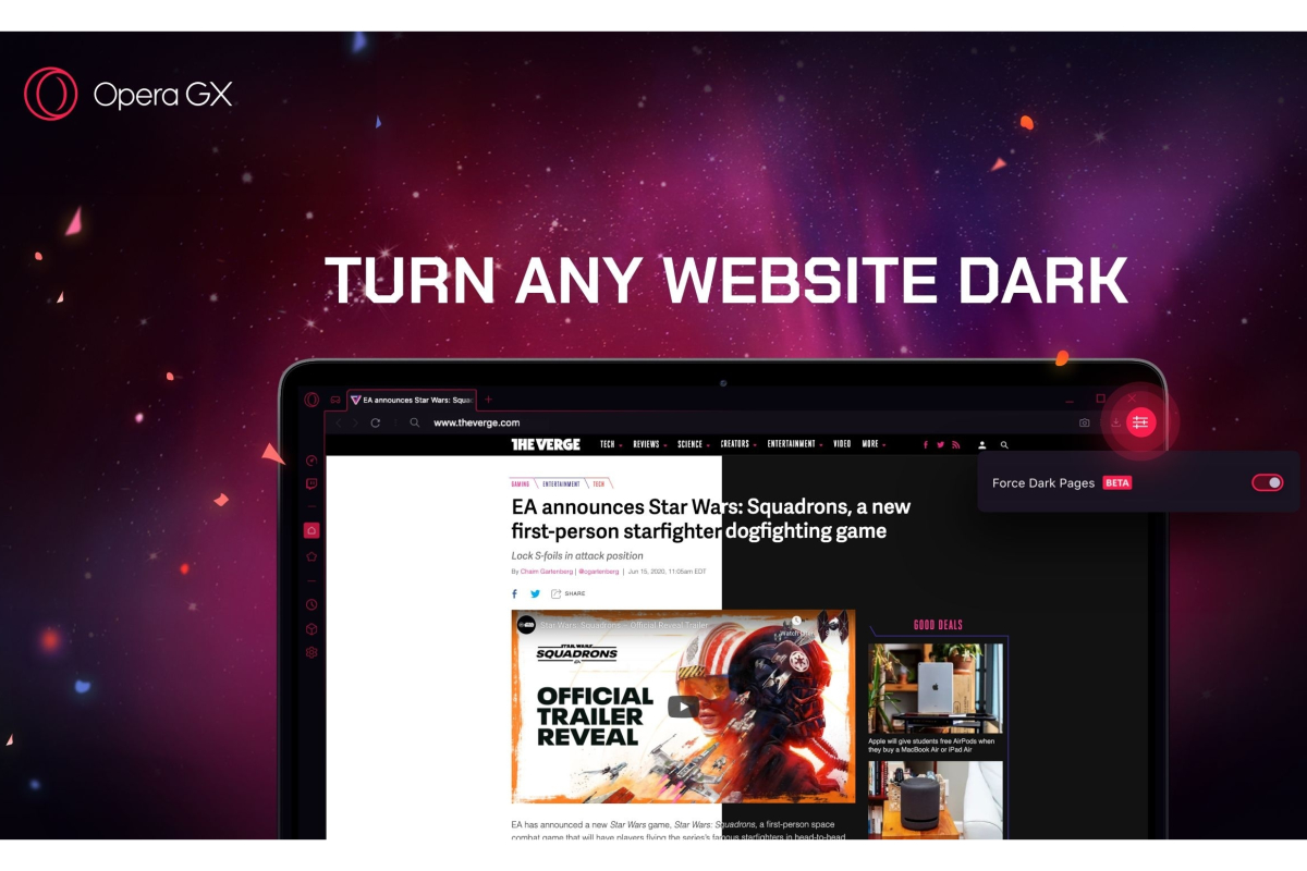 The world’s first and only dedicated gaming browser, Opera GX, reaches