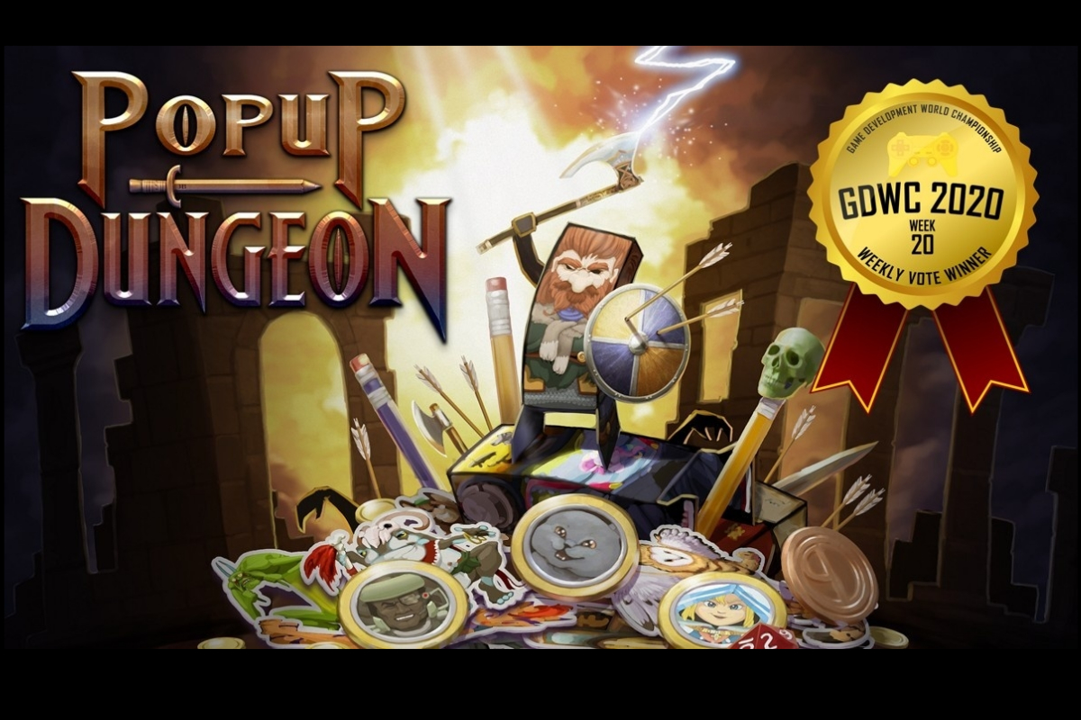 Popup Dungeon Pops to the Top at the Game Development World Championship Medieval Weekly Vote!