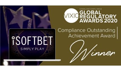 iSoftBet wins Compliance Outstanding Achievement Award at Vixio Global Regulatory Awards 2020