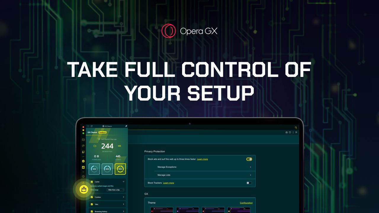 Opera GX introduces new color themes plus GX Cleaner to purge those old files