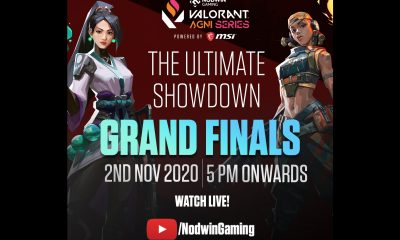 Grand Finale of NODWIN Gaming’s Valorant Agni Series 2020 to Stream Live on November 2, 2020