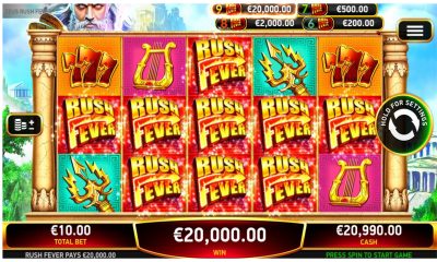RubyPlay® launches new video slot Zeus Rush Fever