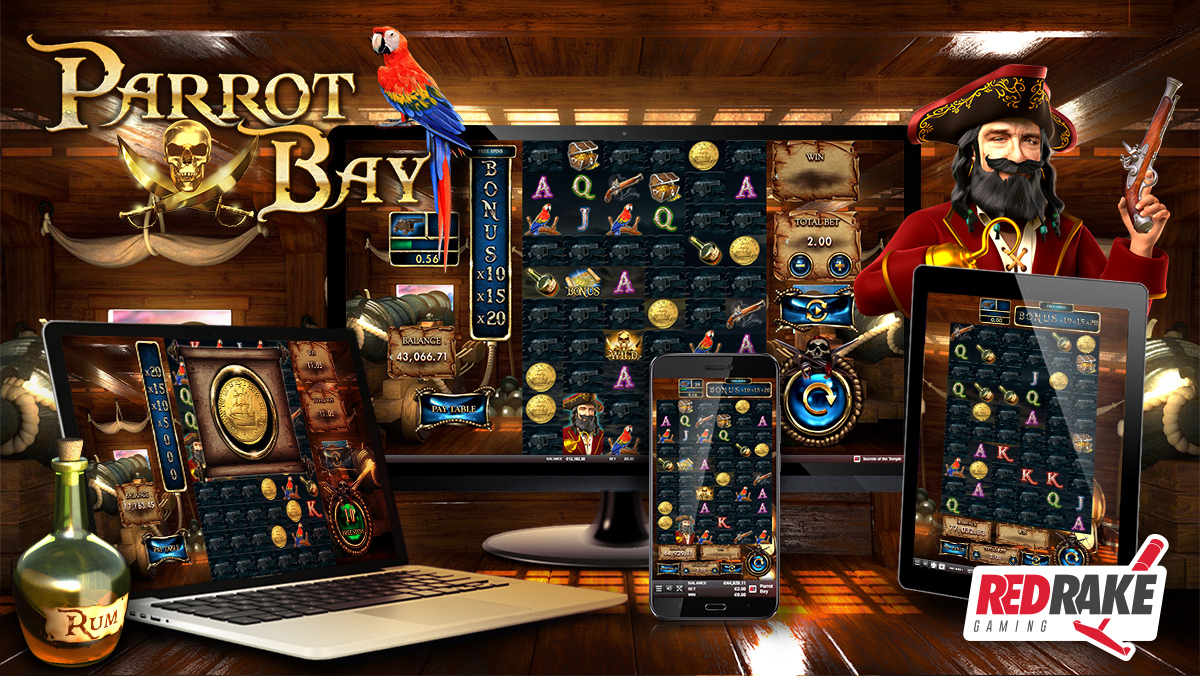 The world's most feared pirate is taking over Parrot Bay, the new video slot from Red Rake Gaming