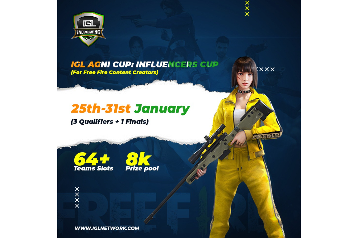 Indian Gaming League (IGL) to host “Influencers Rising Cup” from 25th-31st January 2021