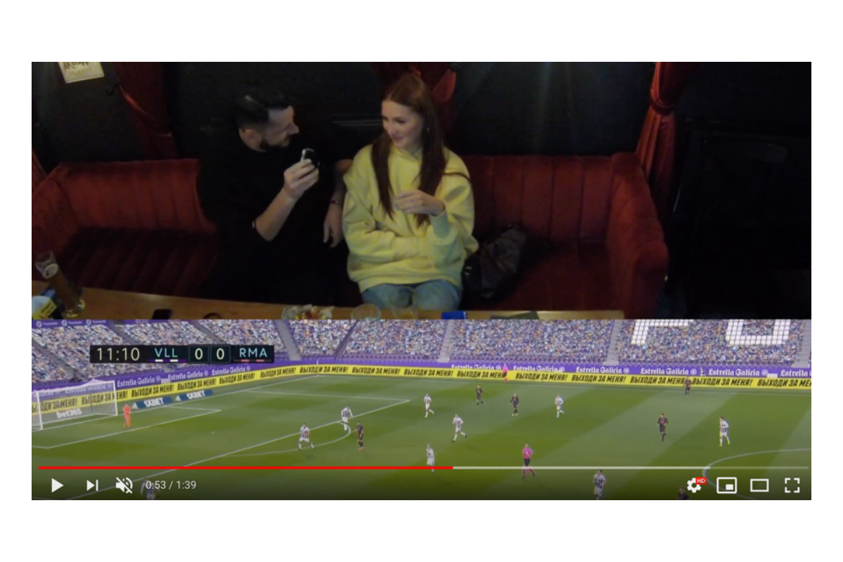 Parimatch and LaLiga help fan propose marriage during match