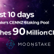 Moonstake's CENNZ staking pool topped $5.5 million in 10 days