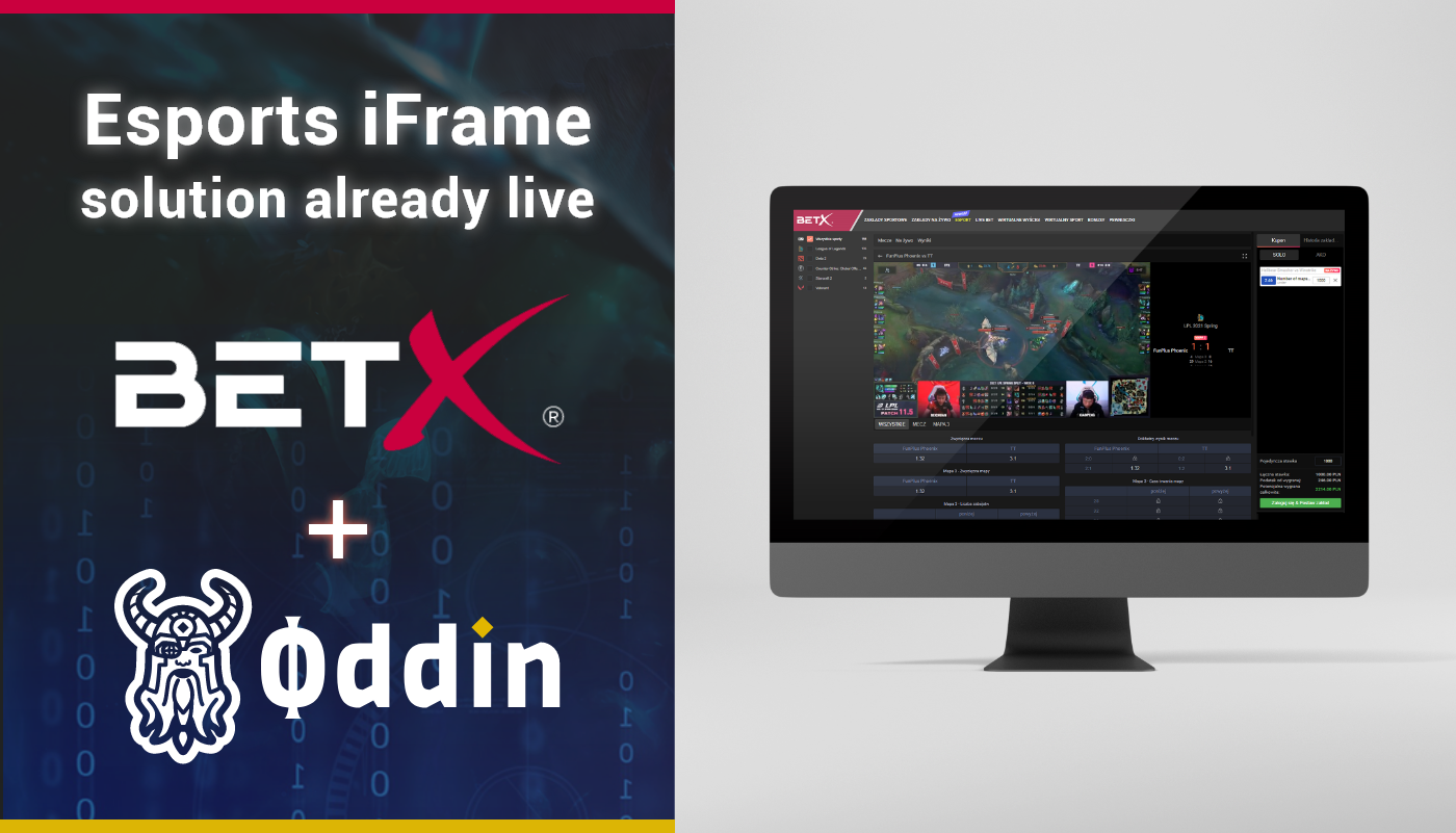 Oddin to introduce its esports iFrame solution in partnership with BetX