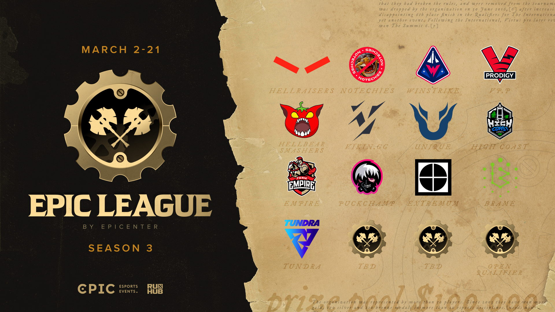 VP.Prodigy, Winstrike and Team Empire will meet in the third season of EPIC League