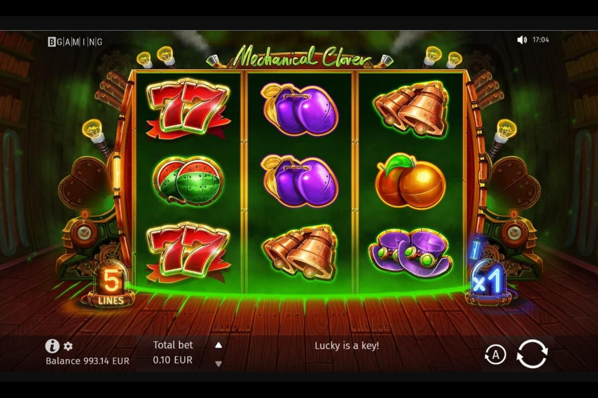 BGaming takes on the steampunk style in its new Mechanical Clover slot